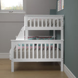 Donco Twin/Full Mission Bunk Bed In #color_White