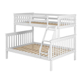 Donco Twin/Full Mission Bunk Bed In #color_White