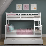 Donco Twin/Full Mission Bunk Bed In #color_White