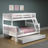 Donco Twin/Full Mission Bunk Bed In #color_White