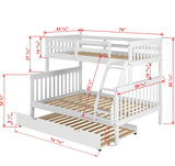 Donco Twin/Full Mission Bunk Bed In #color_White