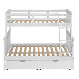 Donco Twin/Full Mission Bunk Bed In #color_White