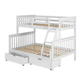 Donco Twin/Full Mission Bunk Bed In #color_White