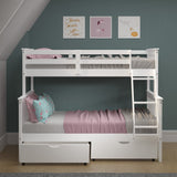Donco Twin/Full Mission Bunk Bed In #color_White