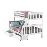 Donco Twin/Full Mission Bunk Bed In #color_White