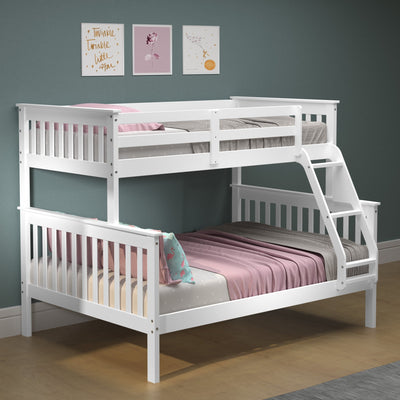 Donco Twin/Full Mission Bunk Bed In #color_White
