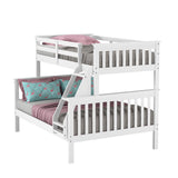 Donco Twin/Full Mission Bunk Bed In #color_White