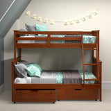 Twin/Full Mission Bunk Bed Light Espresso