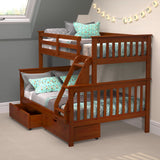 Twin/Full Mission Bunk Bed Light Espresso