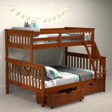 Twin/Full Mission Bunk Bed Light Espresso