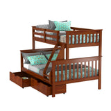 Twin/Full Mission Bunk Bed Light Espresso