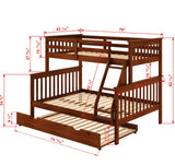 Twin/Full Mission Bunk Bed Light Espresso