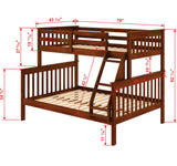 Twin/Full Mission Bunk Bed Light Espresso