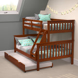 Twin/Full Mission Bunk Bed Light Espresso