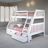 Twin/Full Mission Bunk Bed White