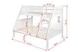 Twin/Full Mission Bunk Bed White