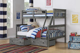 Twin/Full Mission Bunkbed Brushed Grey