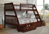 Twin/Full Mission Bunkbed Cappuccino