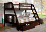 Twin/Full Mission Bunkbed Cappuccino
