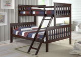 Twin/Full Mission Bunkbed Cappuccino