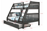 Twin/Full Mission Bunkbed Dark Grey