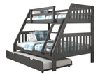 Twin/Full Mission Bunkbed Dark Grey