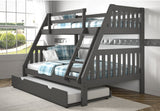 Twin/Full Mission Bunkbed Dark Grey