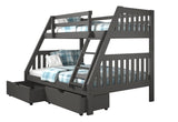 Twin/Full Mission Bunkbed Dark Grey