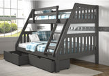 Twin/Full Mission Bunkbed Dark Grey