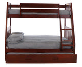 Donco Twin/Full Mission Bunkbed #color_Merlot