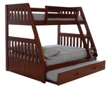Donco Twin/Full Mission Bunkbed #MerlotDonco Twin/Full Mission Bunkbed #color_Merlot