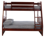 Donco Twin/Full Mission Bunkbed #color_Merlot