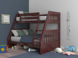 Donco Twin/Full Mission Bunkbed #color_Merlot