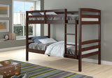 Donco Twin/Twin Bunk Bed #color_Cappuccino
