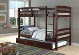 Donco Twin/Twin Bunk Bed #color_Cappuccino