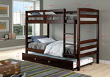Donco Twin/Twin Bunk Bed #color_Cappuccino