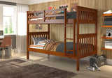 Twin/Twin Mission Bunk Bed In Light Espresso Finish