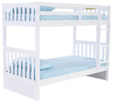 Twin/Twin Mission Bunk Bed in White