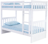 Twin/Twin Mission Bunk Bed in White