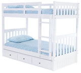 Twin/Twin Mission Bunk Bed in White