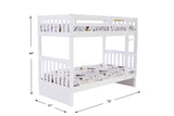Twin/Twin Mission Bunk Bed in White