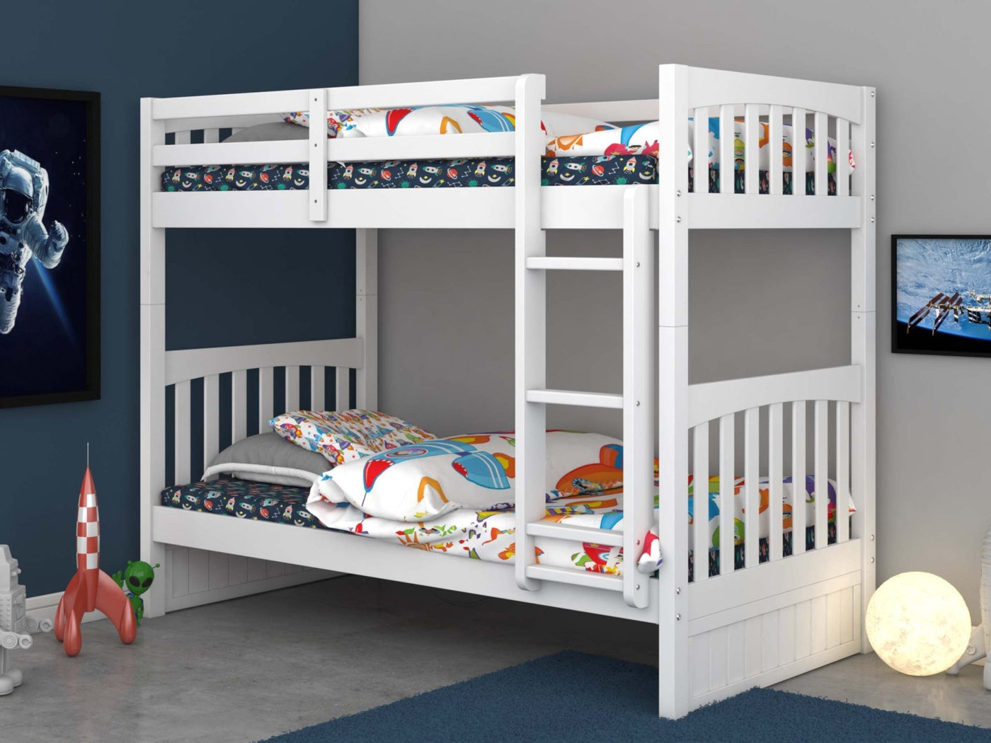 Twin/Twin Mission Bunk Bed in White
