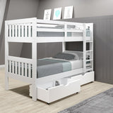 Twin/Twin Mission Bunk Bed White