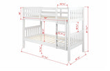 Twin/Twin Mission Bunk Bed White