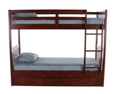 Donco Twin/Twin Mission Bunkbed #color_Merlot