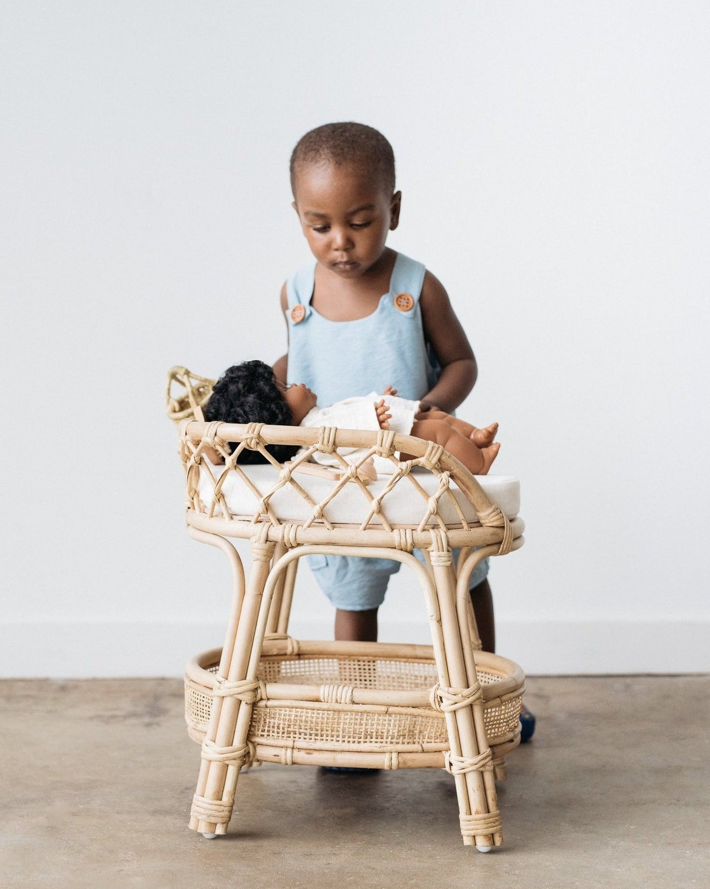 Aria Doll Rattan Changing Table