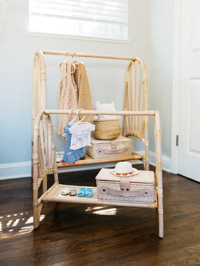 Kiara Mini Rattan Clothing Rack