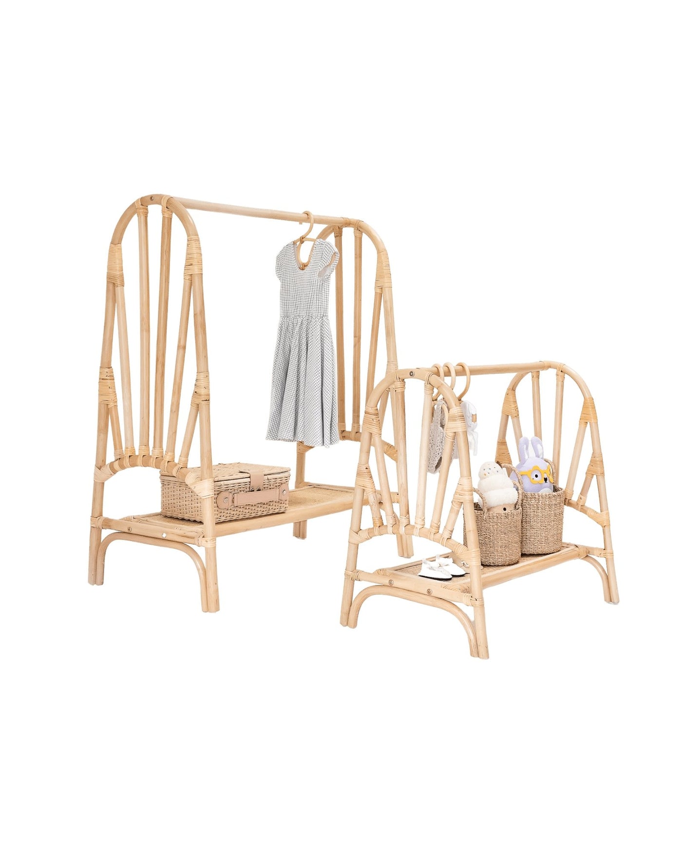 Kiara Mini Rattan Clothing Rack