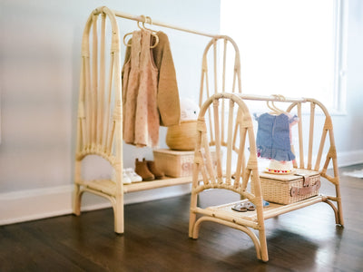 Kiara Mini Rattan Clothing Rack