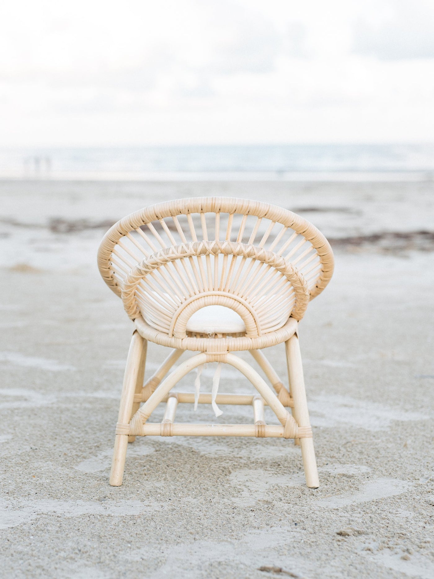 Rainbow Rattan Kids Chair - Natural